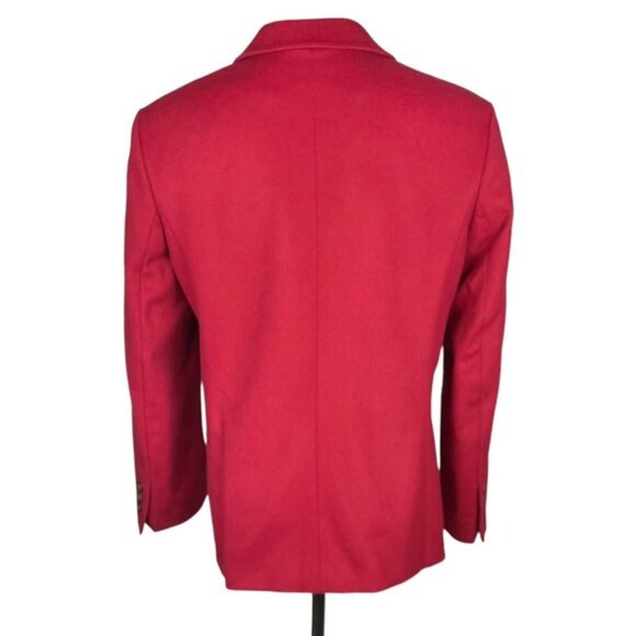 L.L. BEAN Vintage Wool Cashmere Blazer Sz 12P Red - Picture 2 of 5